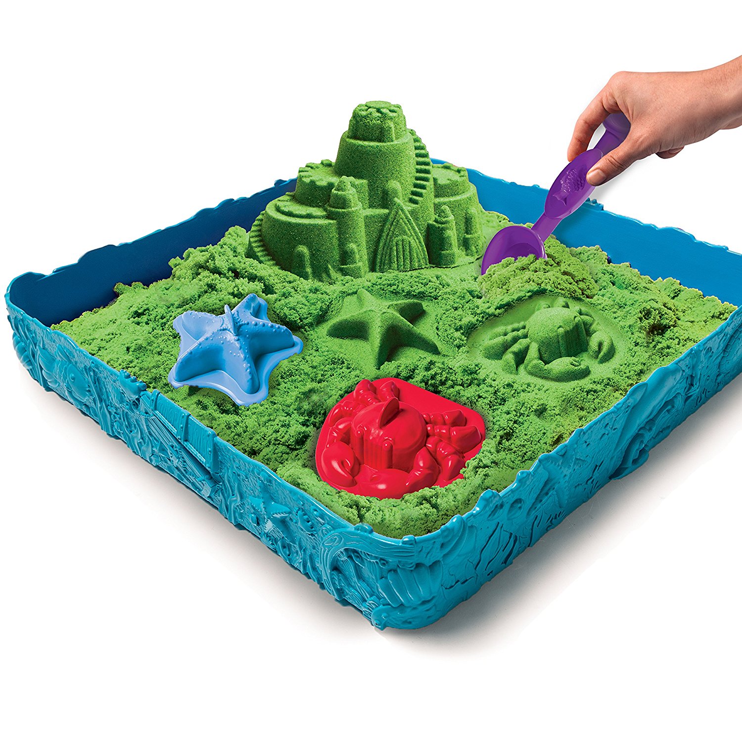 Набор Kinetic sand - Песок для лепки, песочница и формочки  